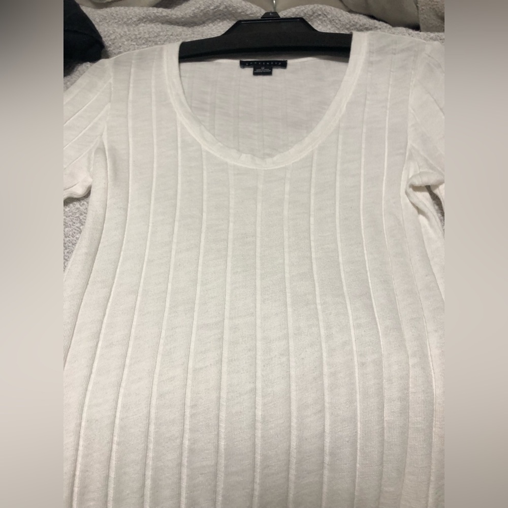 Sanctuary White Top with 3/4 Sleeve in EUC - Picture 4 of 5